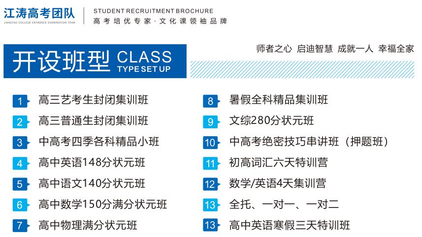 郑州智信乐学堂江涛高考团队高三集训课班型设置及特色