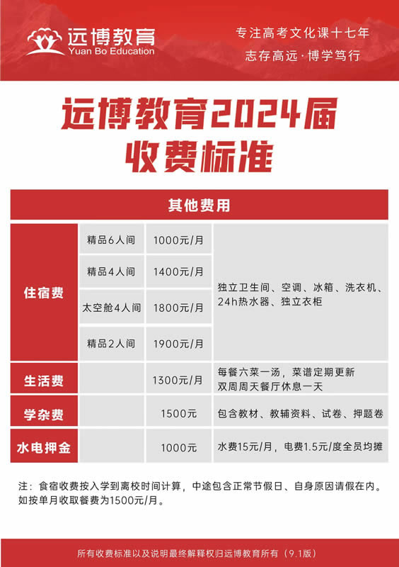 武汉远博教育高考培训学校怎么收费 2024届收费标准价格一览