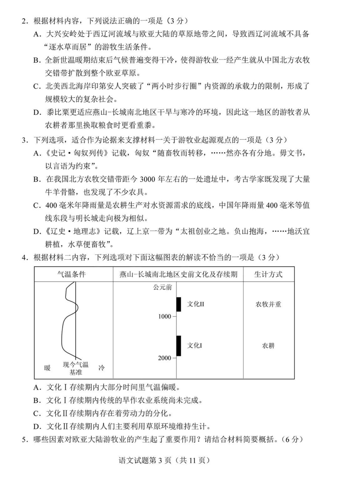 2024河南新高考九省联考语文有什么题型 满分多少分