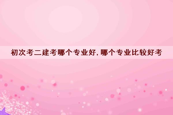初次考二建考哪个专业好,哪个专业比较好考 初次考二建考哪个专业好,哪个专业比较好考