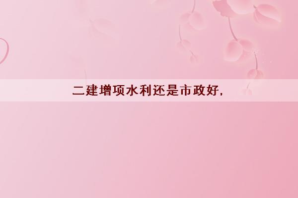 二建增项水利还是市政好,