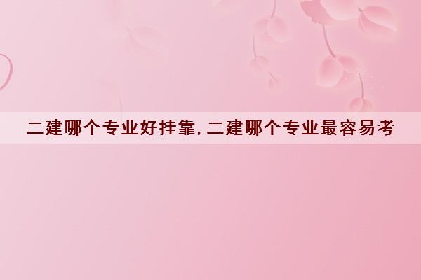 二建哪个专业好挂靠,二建哪个专业最容易考 二建哪个专业好挂靠,二建哪个专业最容易考