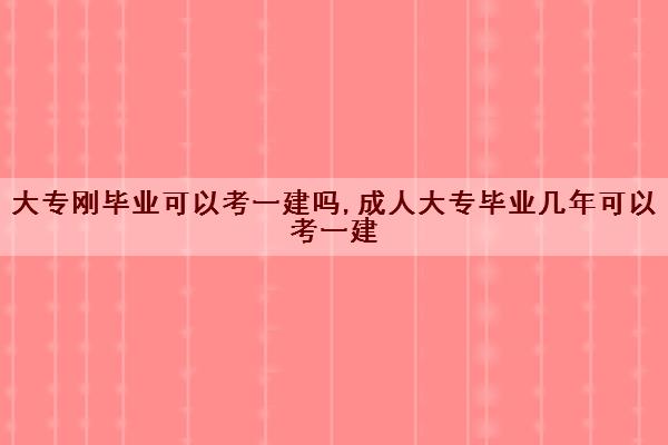 大专刚毕业可以考一建吗,成人大专毕业几年可以考一建 大专刚毕业可以考一建吗,成人大专毕业几年可以考一建