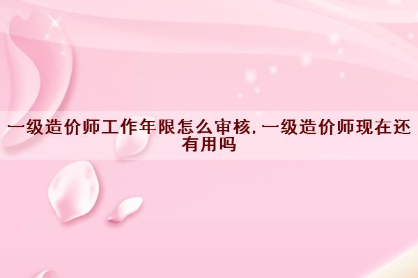 一级造价师工作年限怎么审核,一级造价师现在还有用吗