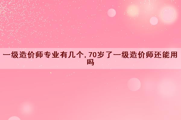 一级造价师专业有几个,70岁了一级造价师还能用吗 一级造价师专业有几个,70岁了一级造价师还能用吗