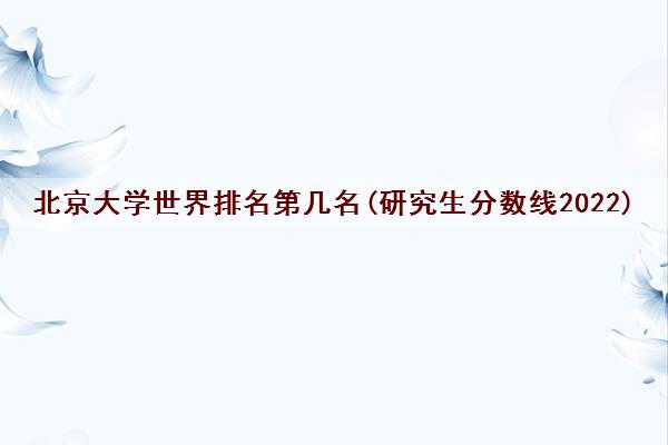 北京大学世界排名第几名(研究生分数线2022)
