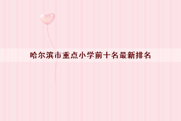 哈尔滨市重点小学前十名最新排名(2022哈尔滨小学十大排行榜)