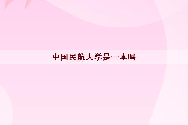 中国民航大学是一本吗(中国民航大学就业去向)