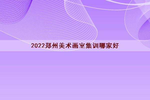 2022郑州美术画室集训哪家好 2022郑州美术画室集训哪家好