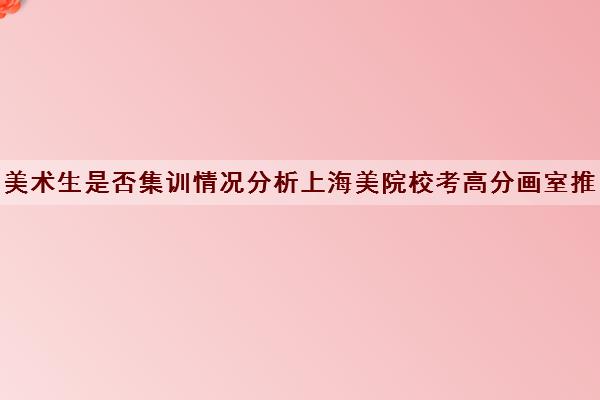 美术生是否集训情况分析上海美院校考高分画室推荐