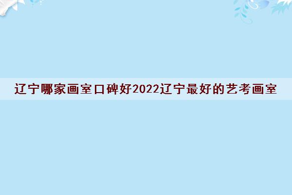 辽宁哪家画室口碑好2022辽宁最好的艺考画室