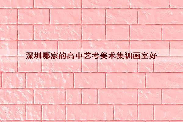 深圳哪家的高中艺考美术集训画室好 深圳美术培训机构排行榜