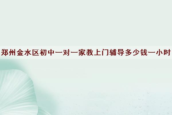 郑州金水区初中一对一家教上门辅导多少钱一小时 郑州金水区初中一对一家教上门辅导多少钱一小时
