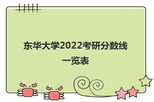 东华大学2022考研分数线一览表(研究生学费一年多少)
