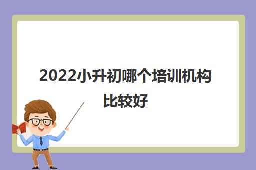 2022小升初哪个培训机构比较好