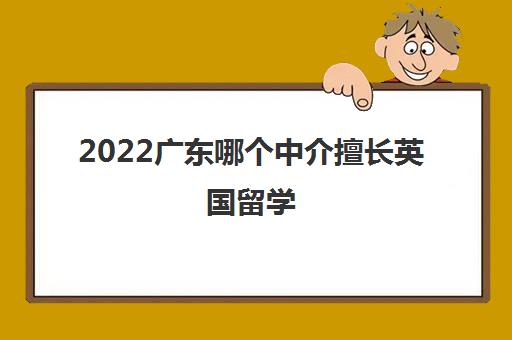 2022广东哪个中介擅长英国留学