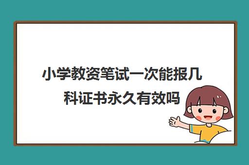 小学教资笔试一次能报几科证书永久有效吗 小学教资笔试一次能报几科证书永久有效吗