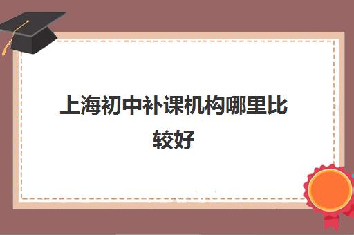 上海初中补课机构哪里比较好 初中补习班人气推荐