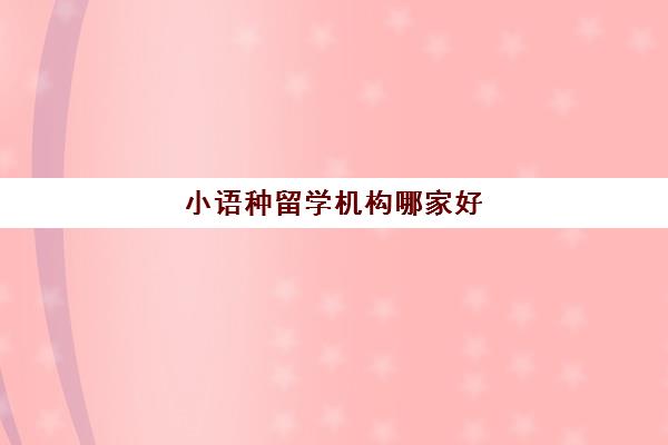 小语种留学机构哪家好 深圳口碑比较好的小语种精选机构