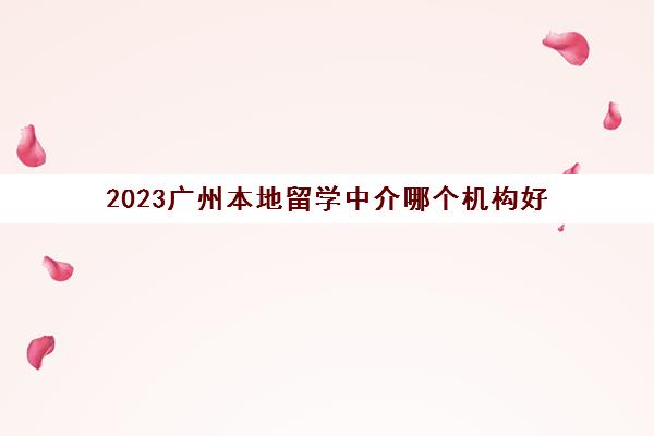2023广州本地留学中介哪个机构好 十大留学服务公司