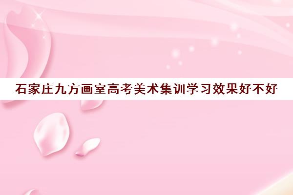石家庄九方画室高考美术集训学习效果好不好
