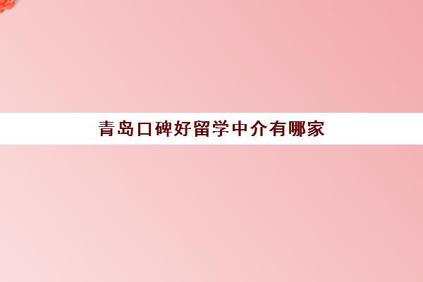 青岛口碑好留学中介有哪家,留学中介咨询机构推荐