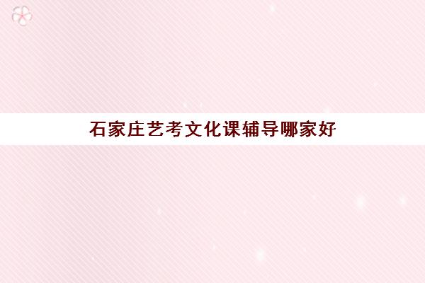 石家庄艺考文化课辅导哪家好 推荐弘远教育