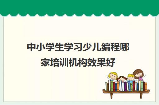 中小学生学习少儿编程哪家培训机构效果好