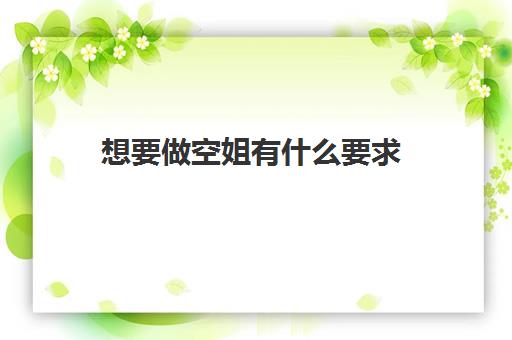 想要做空姐有什么要求 做空姐要读什么学校好