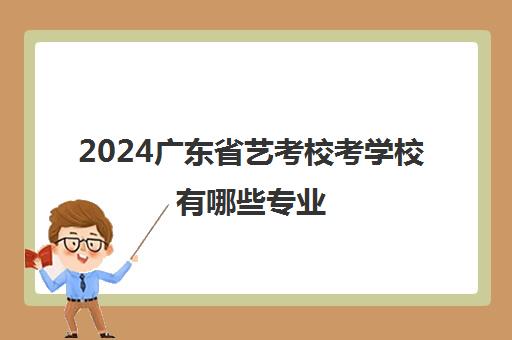 2024广东省艺考校考学校有哪些专业