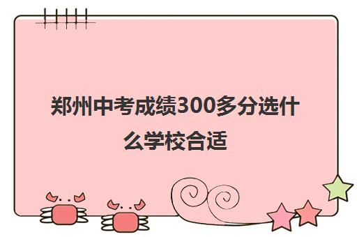 郑州中考成绩300多分选什么学校合适