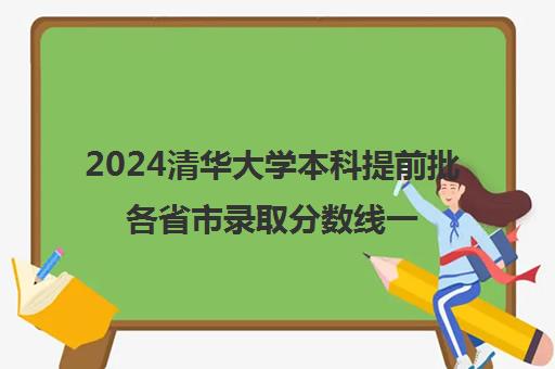2024清华大学本科提前批各省市录取分数线一览表